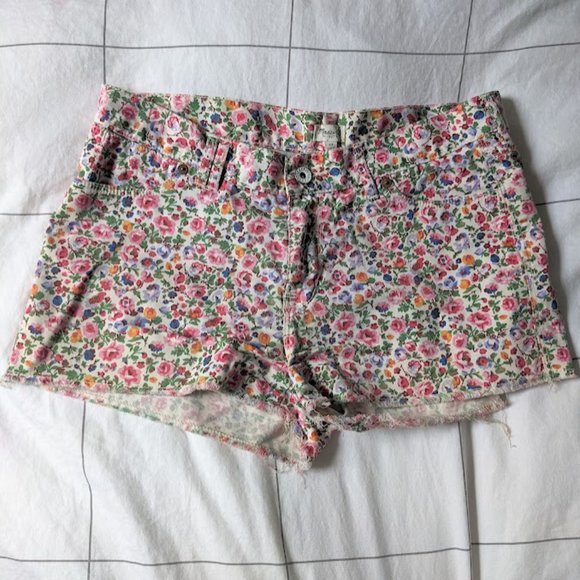 Madewell Pants - Madewell floral shorts size 27